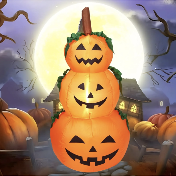 Inflatable pumpkin stacked